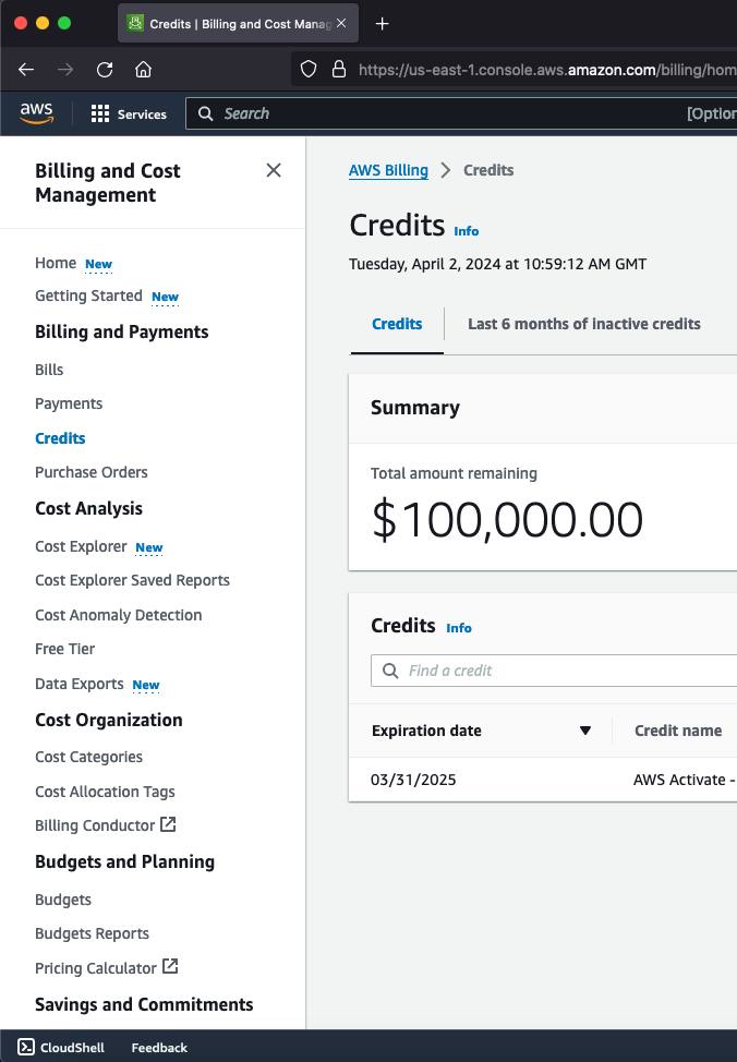 Buy AWS Account With 1000 Credits